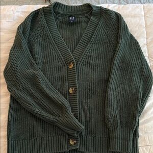 GAP Green Knit Cardigan